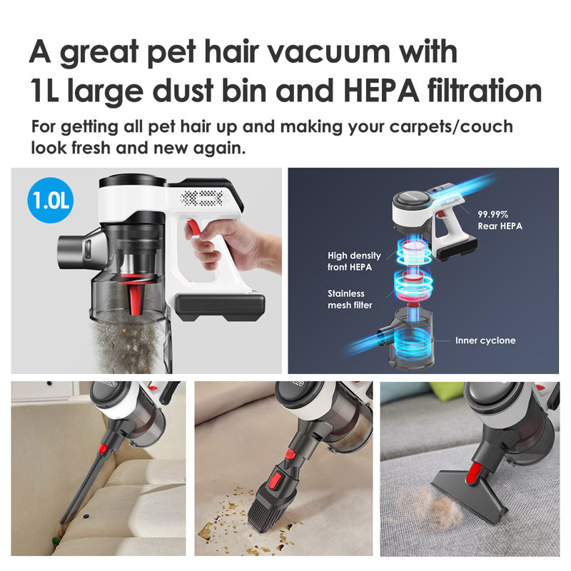 Evereze Cordless Bagless Stick Vacuum & Reviews Wayfair